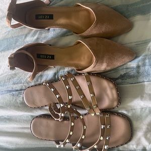 Two pairs of size 9 Torrid flats.